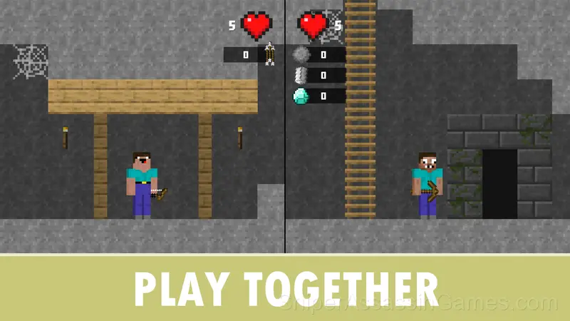 Noob and Pro vs Warden gameplay screenshot 1