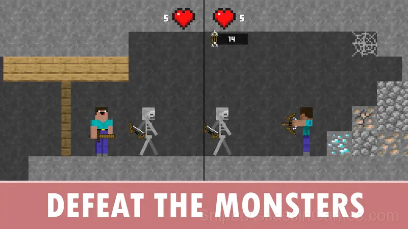 Noob and Pro vs Warden gameplay screenshot 4