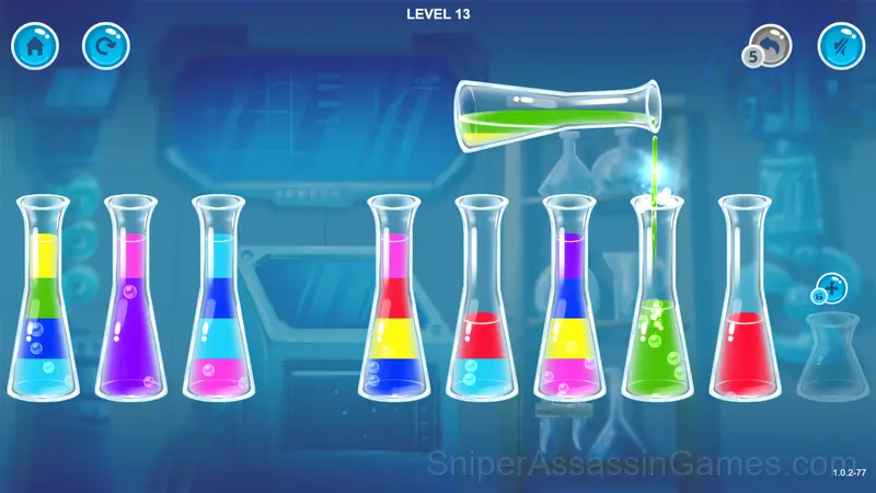 Liquids Sort Puzzle gameplay screenshot 1