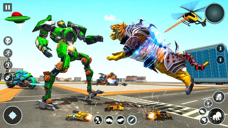 Tiger Robot and Motorcycle: Transformers gameplay screenshot 1