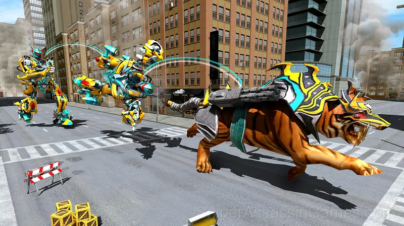 Tiger Robot and Motorcycle: Transformers gameplay screenshot 2