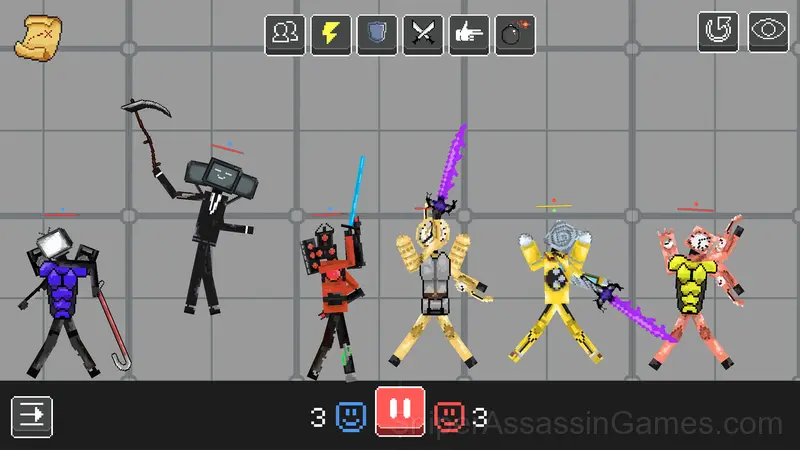 Sandbox Battles: TV Mens gameplay screenshot 1
