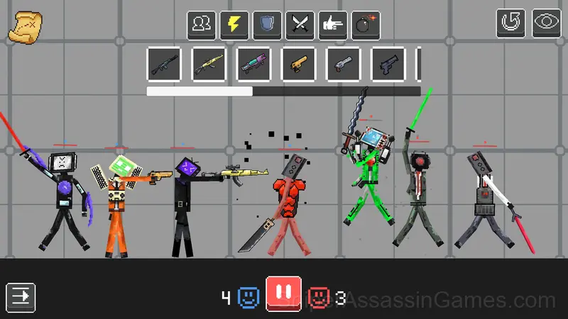 Sandbox Battles: TV Mens gameplay screenshot 2