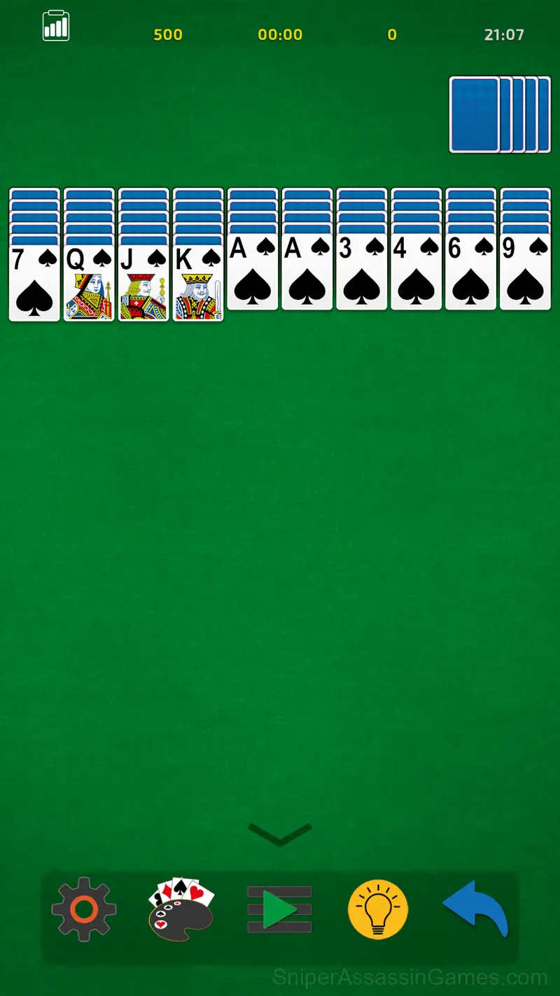 Solitaire Spider - Deluxe gameplay screenshot 1