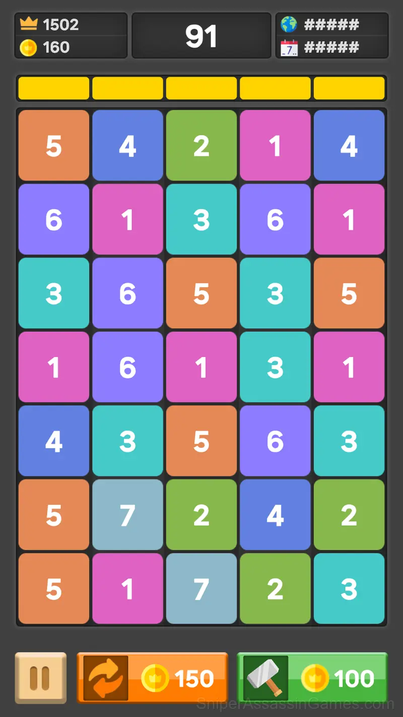 Number Click Merge gameplay screenshot 2