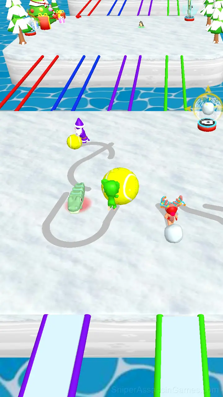 Snowball Bridge Rush 3D gameplay screenshot 1