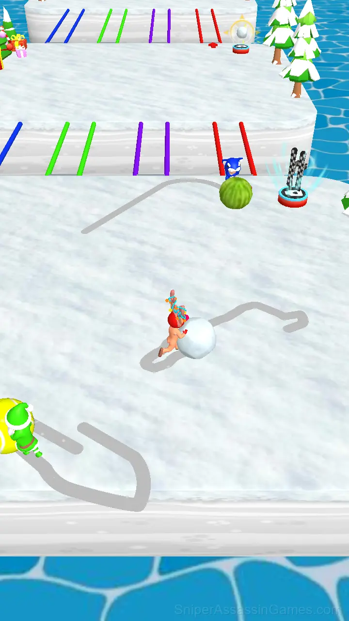 Snowball Bridge Rush 3D gameplay screenshot 2