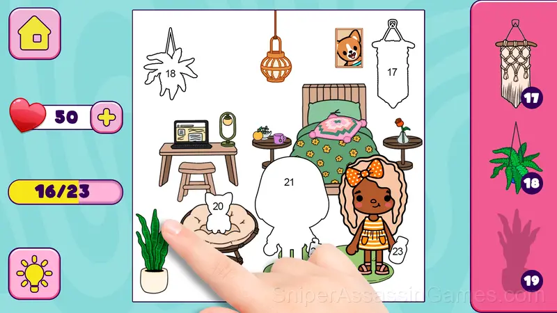 Hack Toca Boca: Secret Stickers gameplay screenshot 1