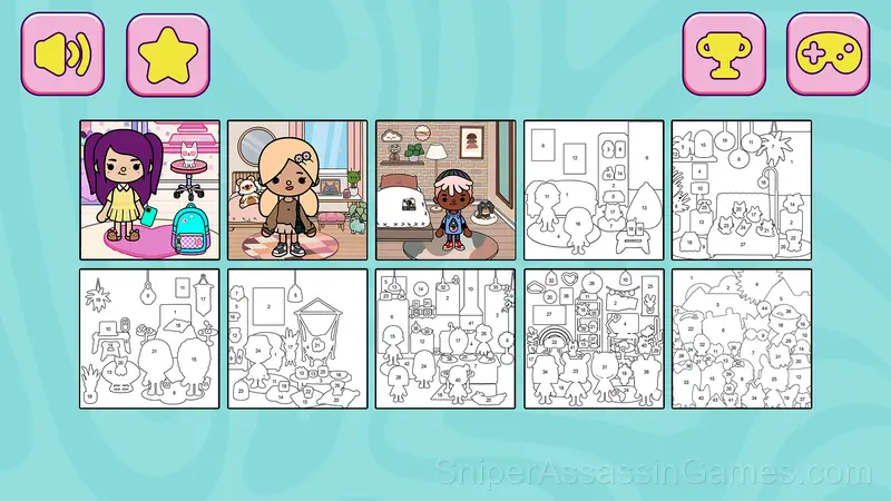 Hack Toca Boca: Secret Stickers gameplay screenshot 2