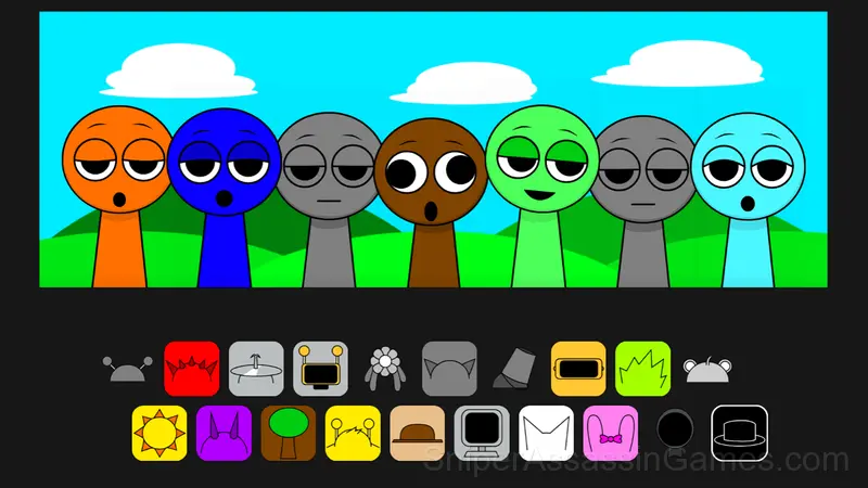 Sprunki But They Are Bald gameplay screenshot 1