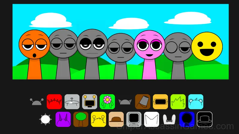 Sprunki But They Are Bald gameplay screenshot 2