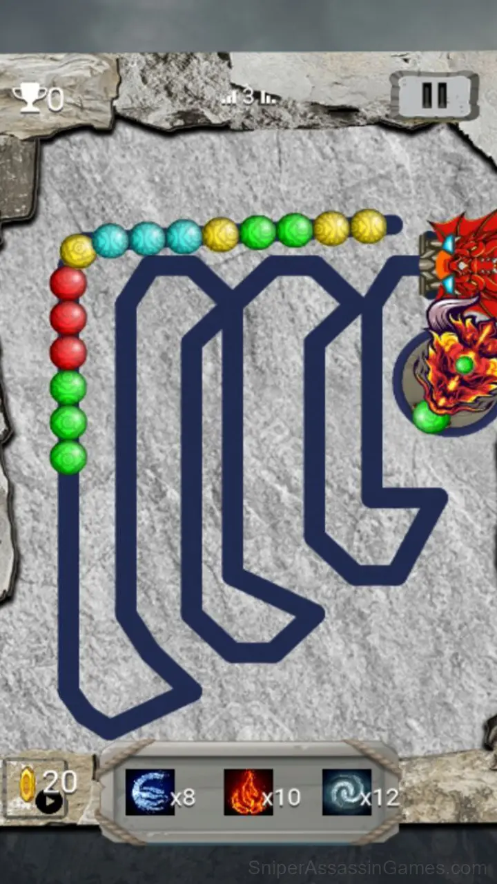 Zuma way of the dragon gameplay screenshot 2