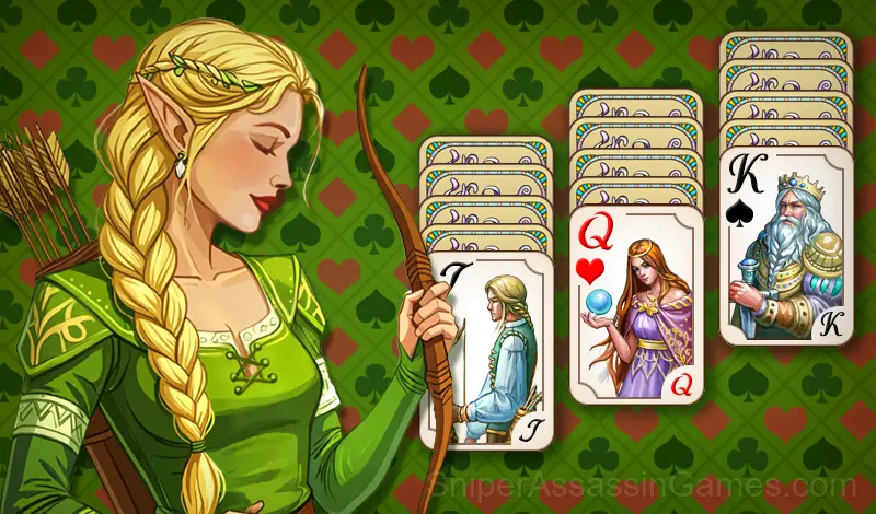 Play Tri Peaks Emerland Solitaire