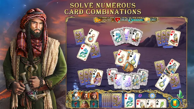 Tri Peaks Emerland Solitaire gameplay screenshot 3