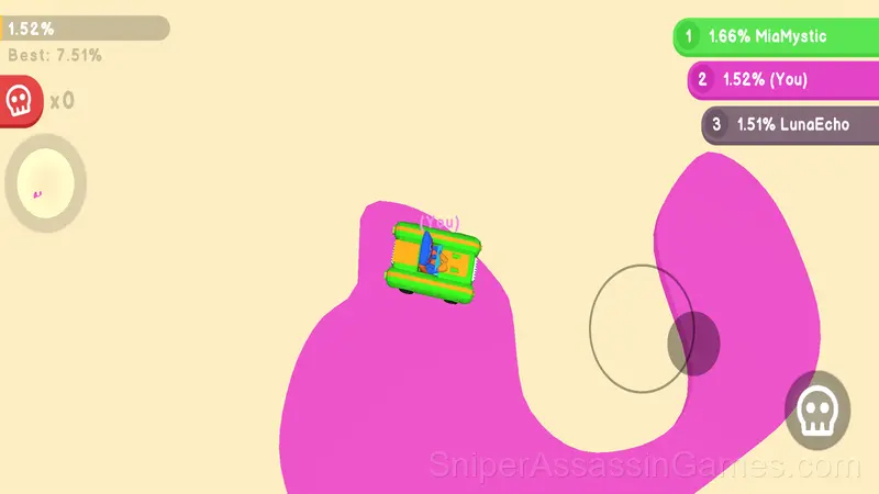Paper io gameplay screenshot 1