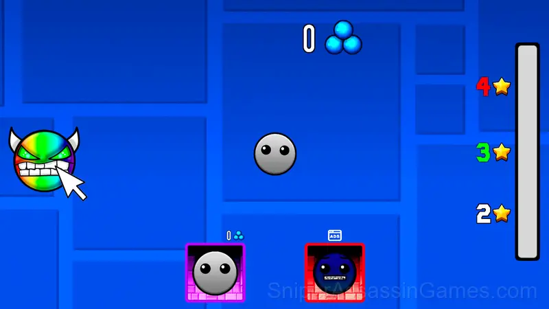 The Evolution of Geometry Dash: Mega Clicker gameplay screenshot 1