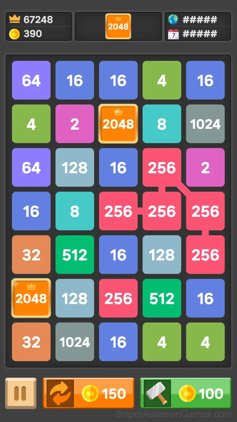 2248 Merge Puzzle gameplay screenshot 2