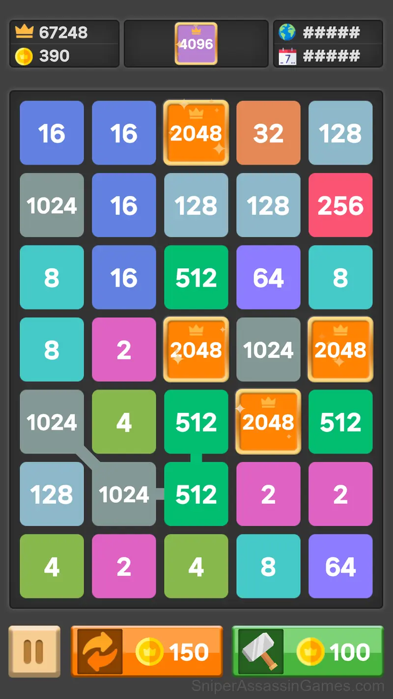2248 Merge Puzzle gameplay screenshot 3