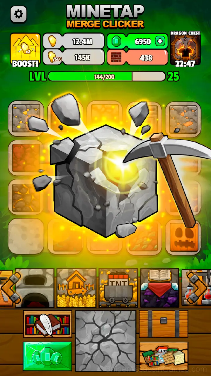 Minetap Merge Clicker gameplay screenshot 2