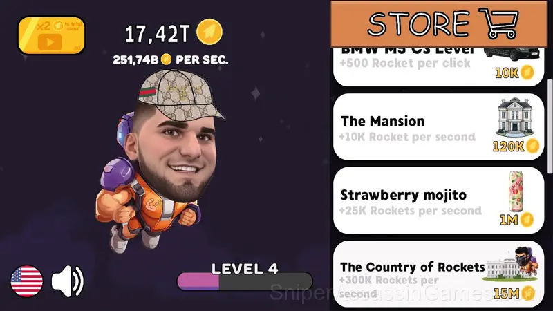 Tamaev's Rocket: Clicker gameplay screenshot 3