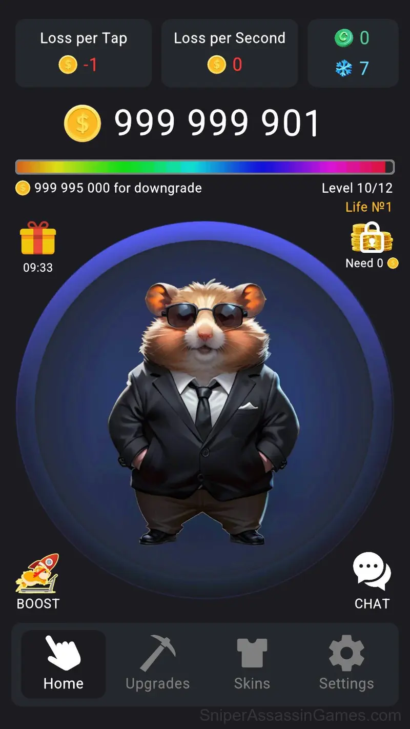 Hamster Loses Money: Anti Clicker gameplay screenshot 1