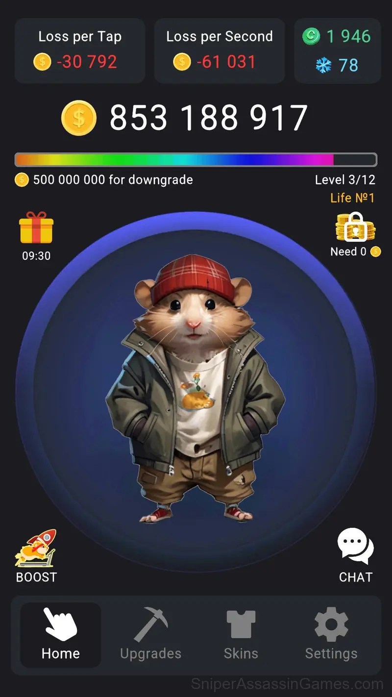 Hamster Loses Money: Anti Clicker gameplay screenshot 2