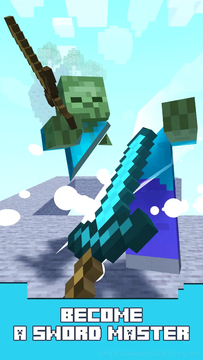 Super Sword - Noob Vs Zombies gameplay screenshot 1