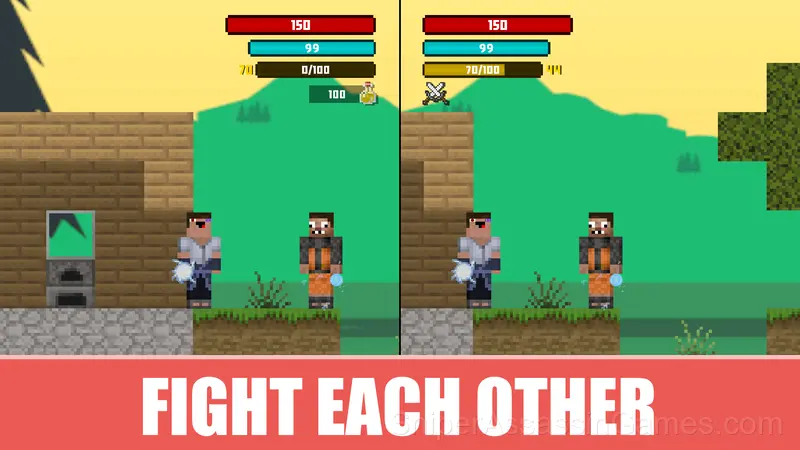 Noob and Pro: Uchiha vs Uzumaki gameplay screenshot 2