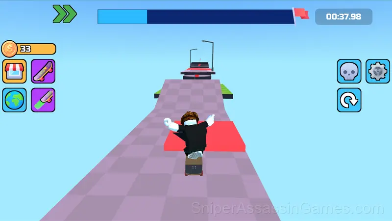Obby: Skateboard Race gameplay screenshot 3