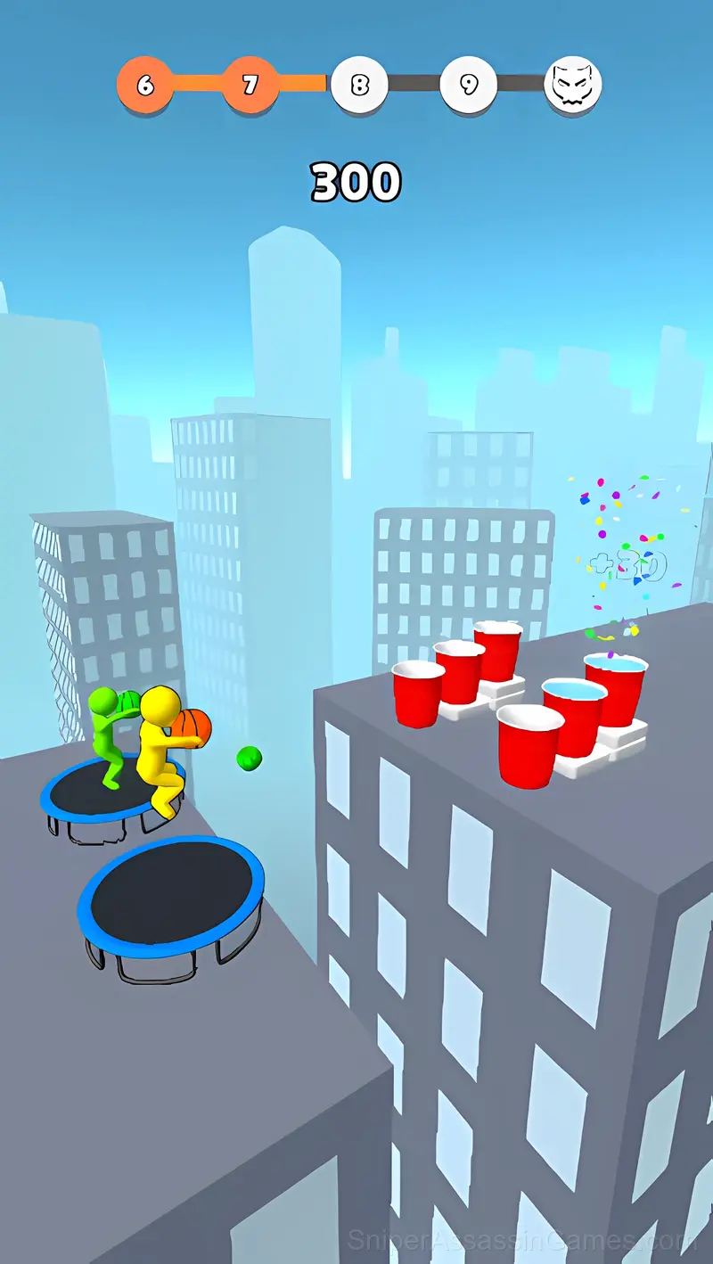 Trampoline Basketball 3D gameplay screenshot 2