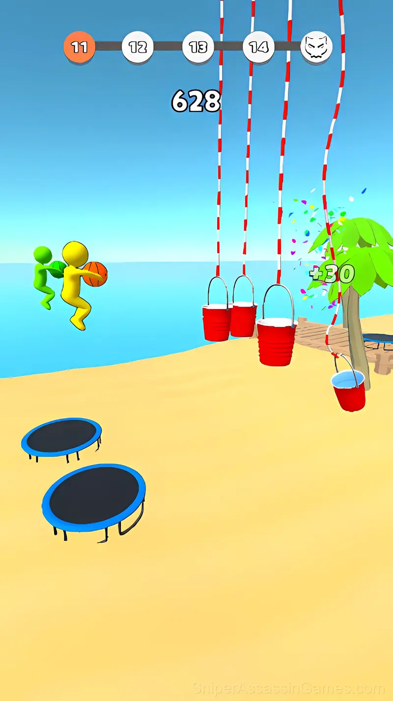 Trampoline Basketball 3D gameplay screenshot 3