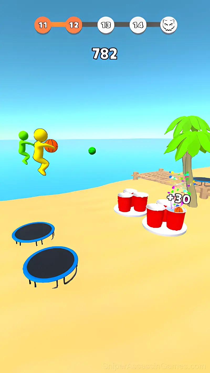 Trampoline Basketball 3D gameplay screenshot 4