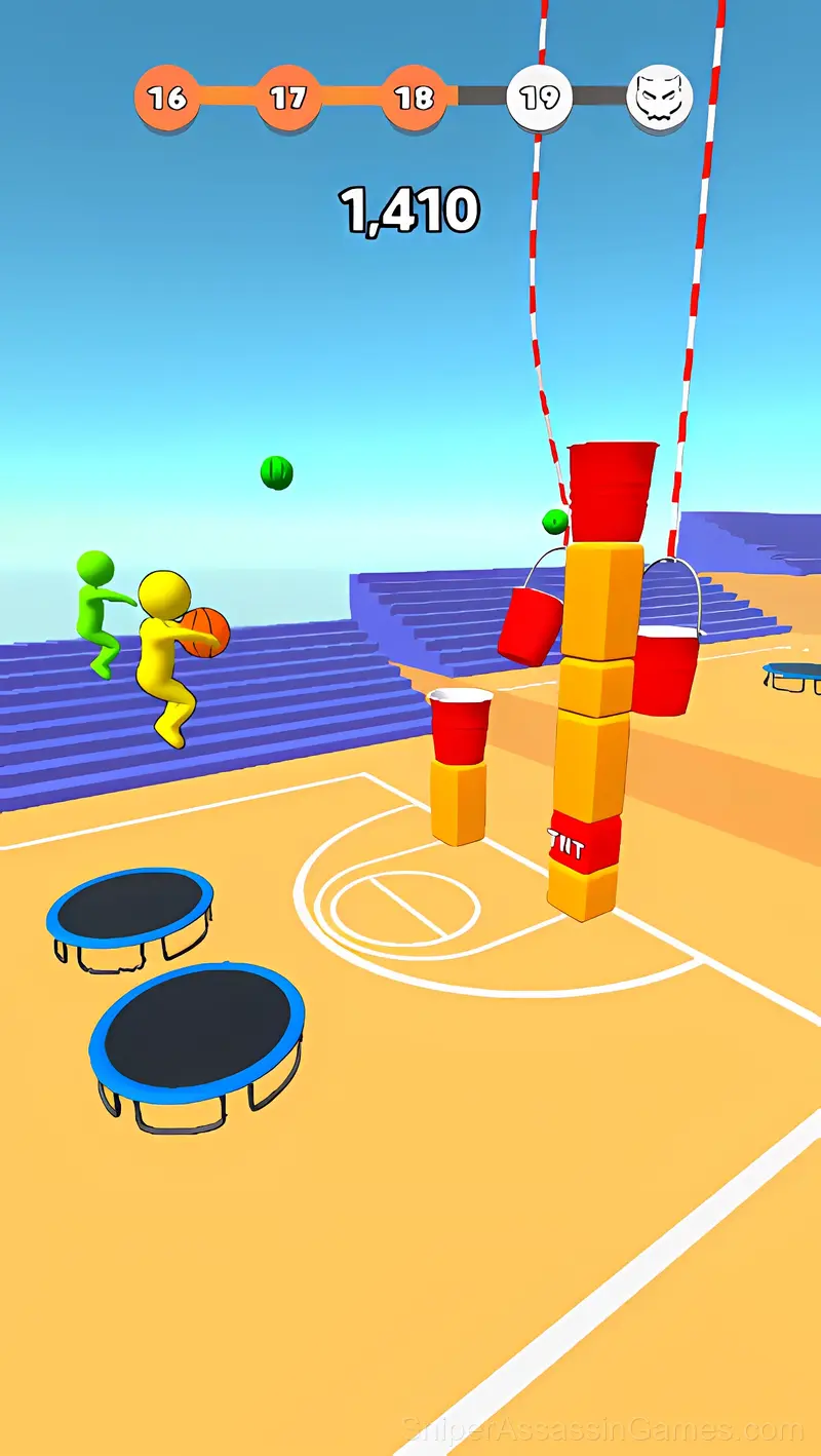 Trampoline Basketball 3D gameplay screenshot 5