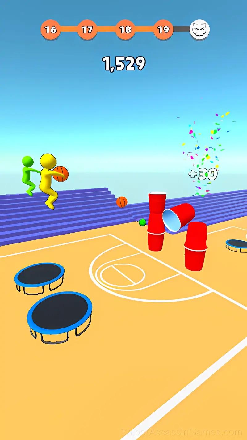 Trampoline Basketball 3D gameplay screenshot 6