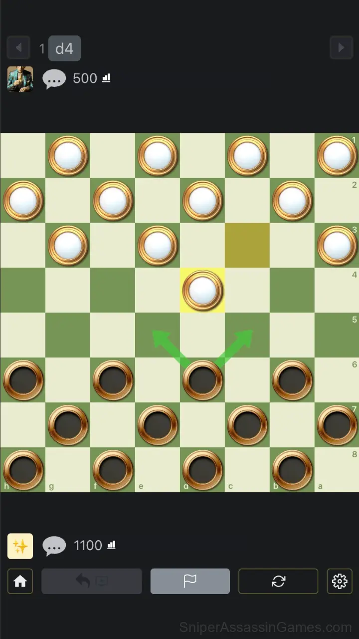 Russian Checkers gameplay screenshot 1