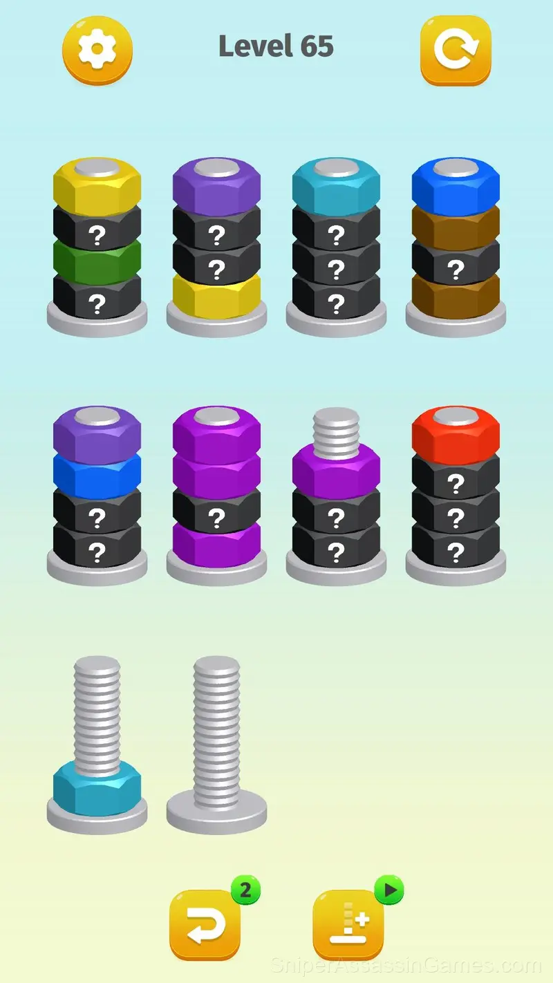 Nut Sort: Color Puzzle Game gameplay screenshot 3