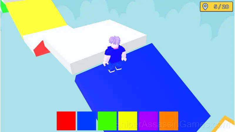 Obby, but you're changing colors! gameplay screenshot 1