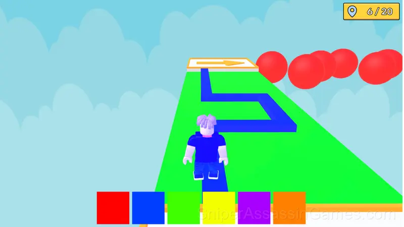 Obby, but you're changing colors! gameplay screenshot 2