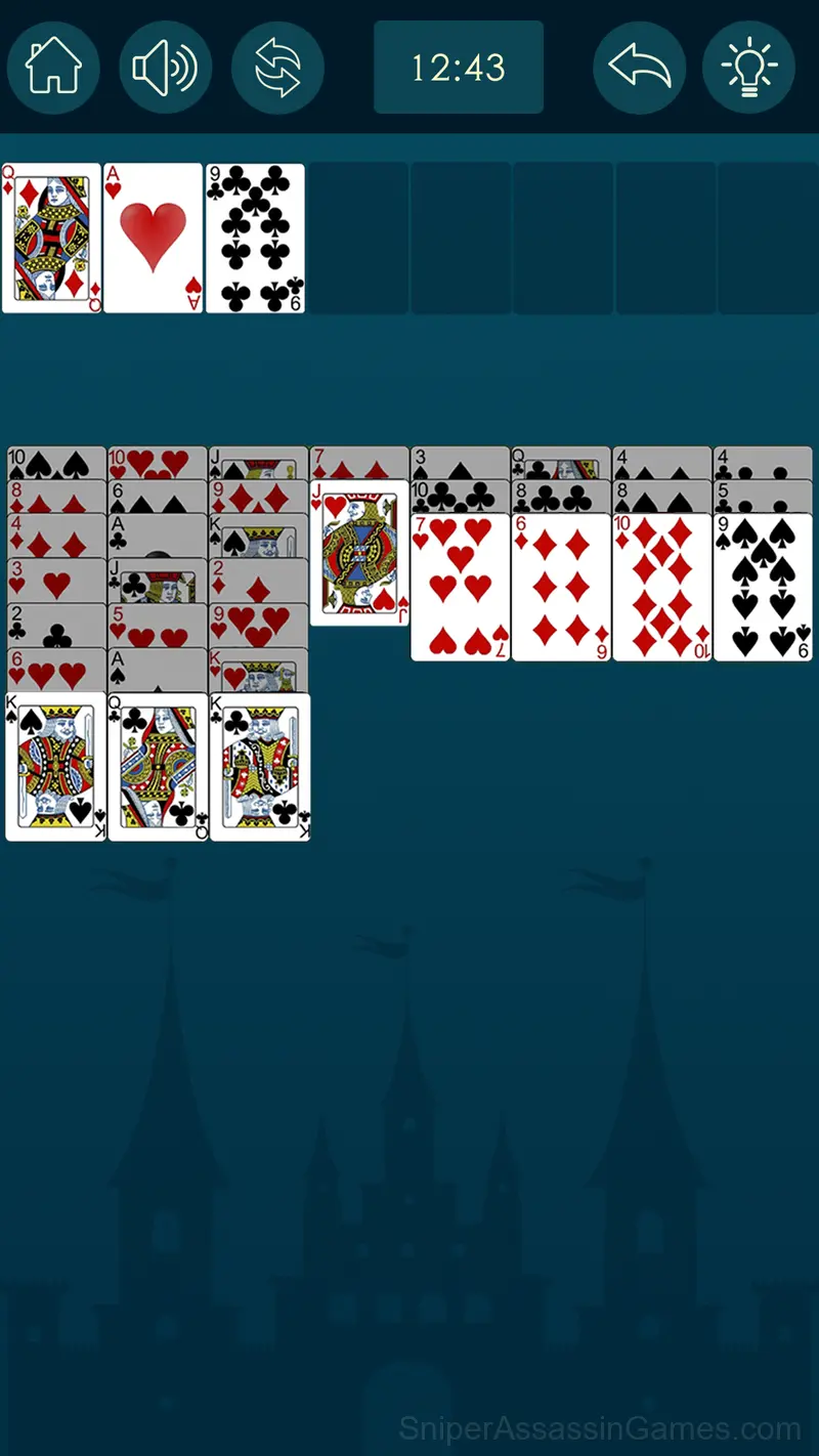 FreeCell Solitaire 2024 gameplay screenshot 1