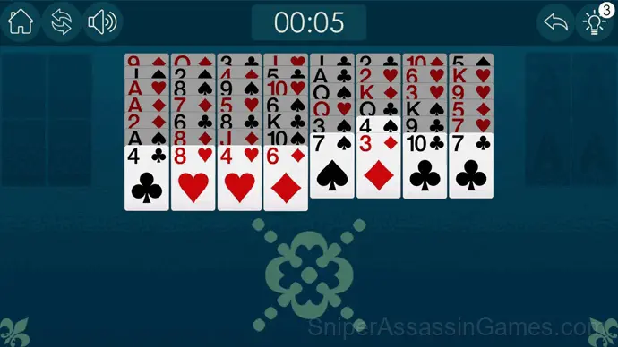 FreeCell Solitaire 2024 gameplay screenshot 5