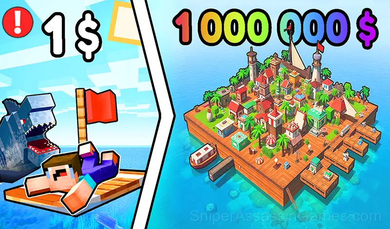 Play Noob Raft: Ocean Survival