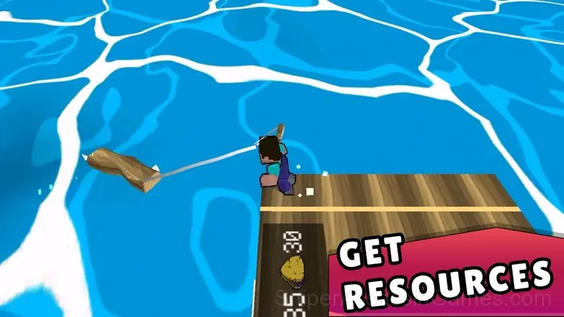 Noob Raft: Ocean Survival gameplay screenshot 2