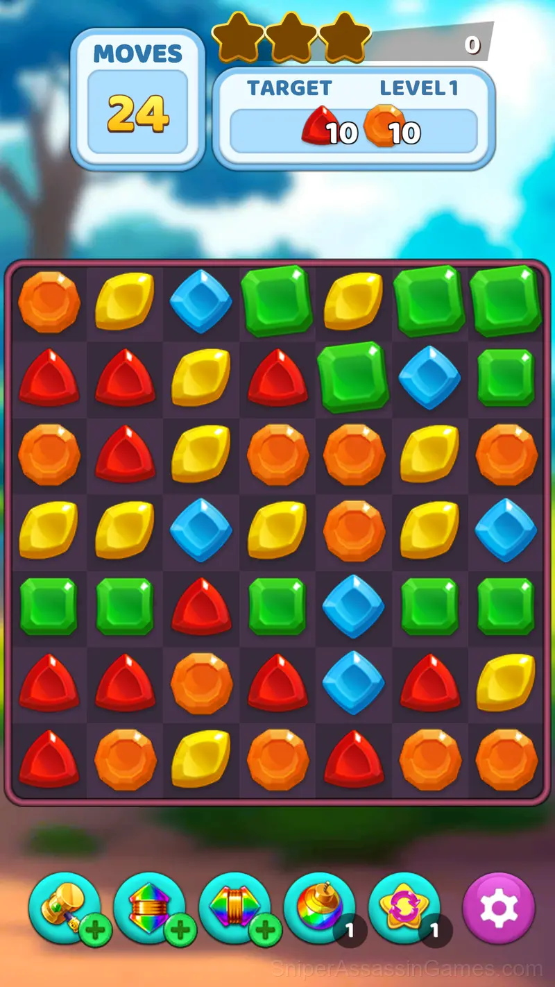 The Mystery of Jewels: Adventure - Match 3 gameplay screenshot 1