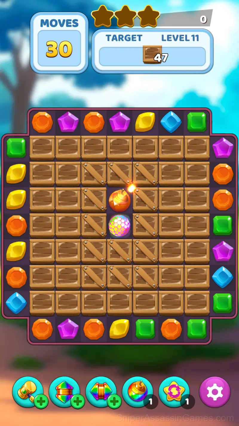 The Mystery of Jewels: Adventure - Match 3 gameplay screenshot 2