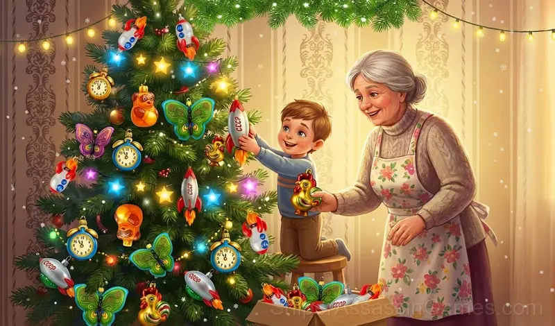 Play New Year glass balls