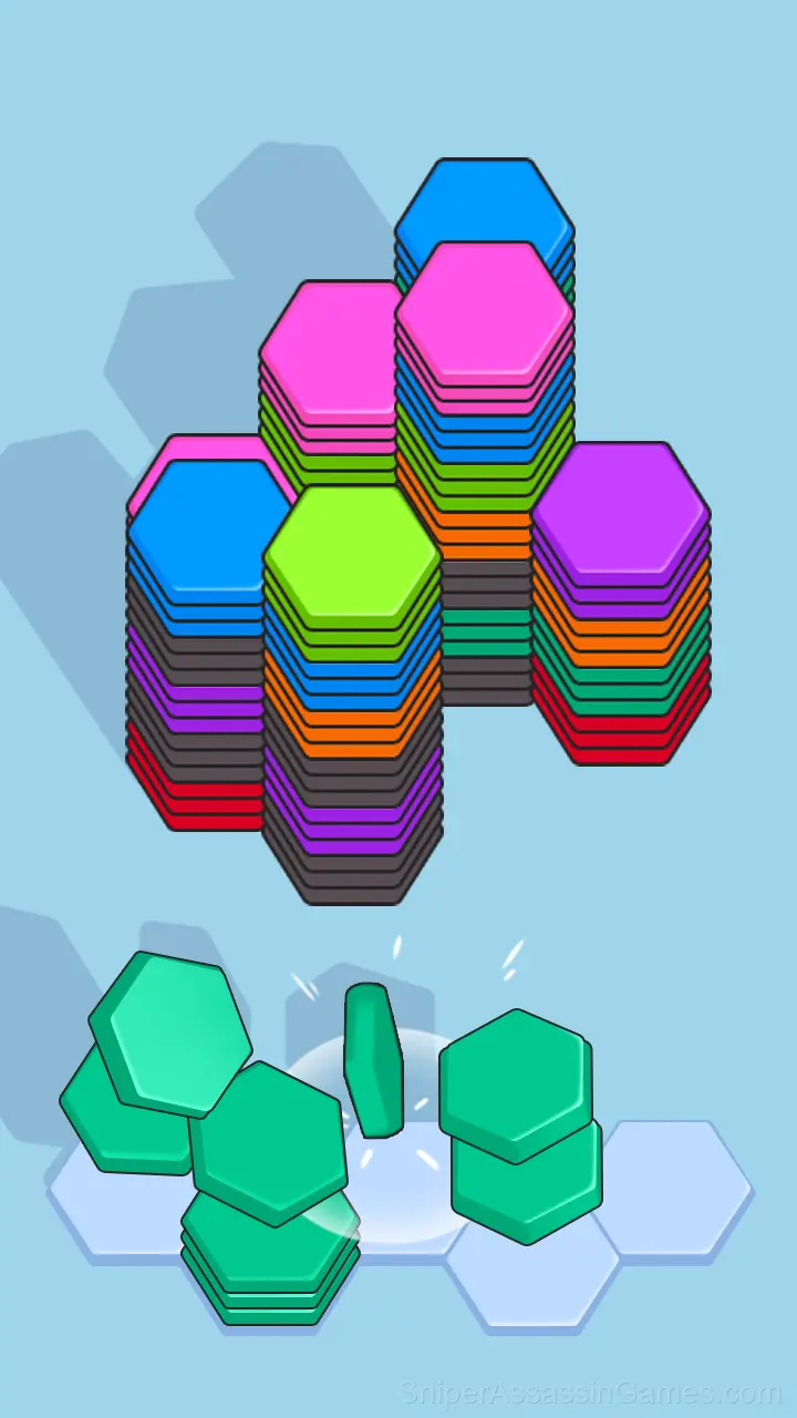 Hexa Tiles: Sorting gameplay screenshot 1
