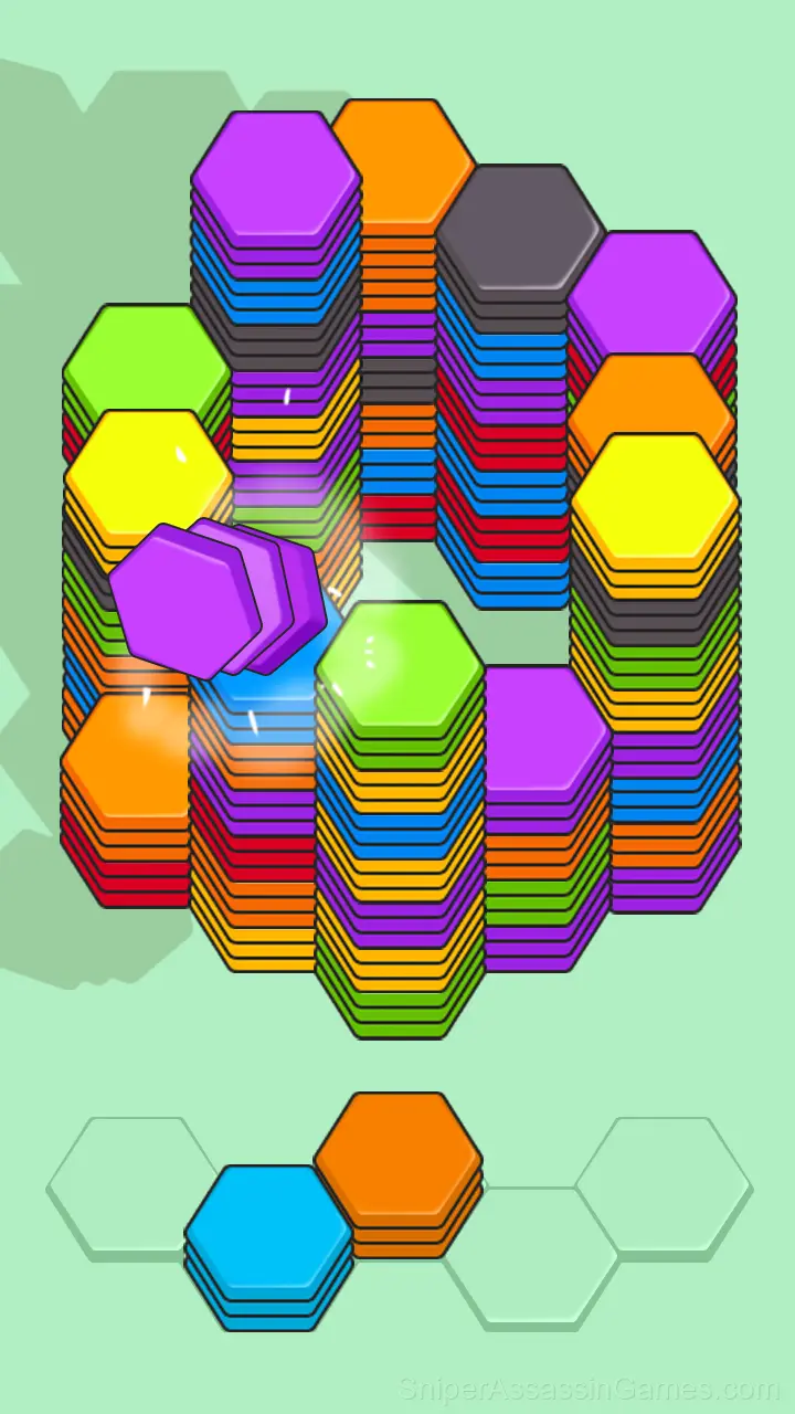 Hexa Tiles: Sorting gameplay screenshot 2