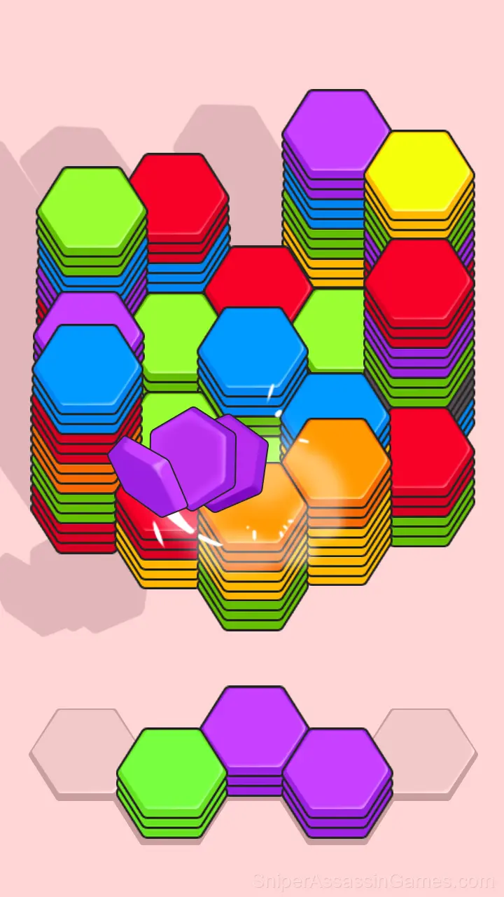 Hexa Tiles: Sorting gameplay screenshot 5