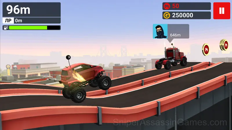 Drive Hill: Monster Trucks gameplay screenshot 1