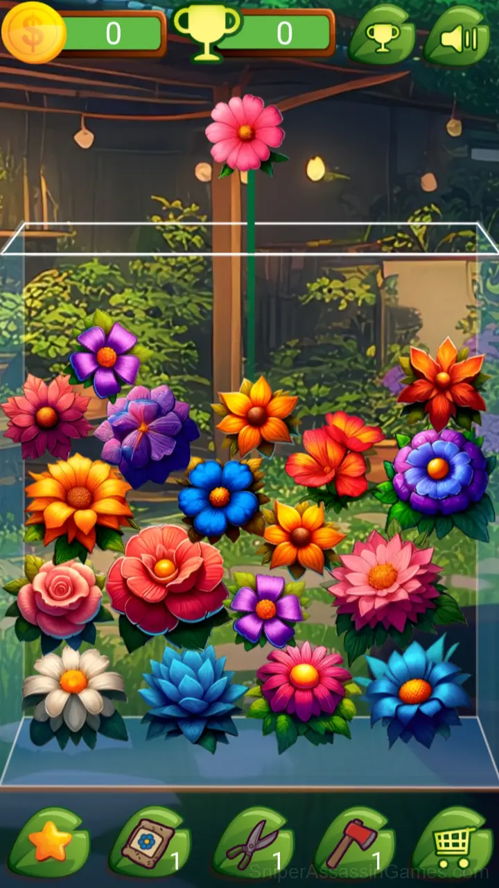 Flowers Merge 2048! Collect all gameplay screenshot 1